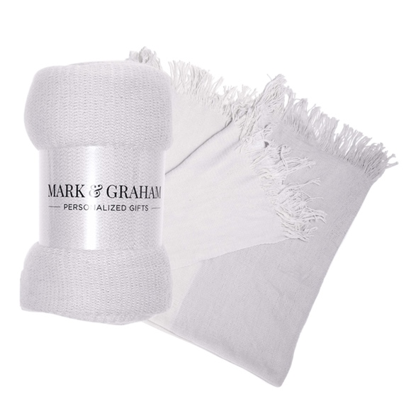 Mark & Graham Other - NEW Mark & Graham Gray & White Color Block Throw